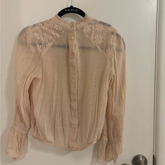 Free people boho blouse in blush - Picture 2 of 6